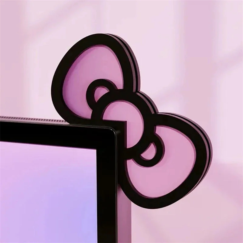 Kawaii Pink Acrylic Bow Monito - Gaming Accessories Monitor 评论和价格
